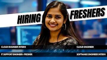 Hiring Fresher Cloud Engineer Intern, Cloud Engineer, DevOps Engineer, It Support Engineer