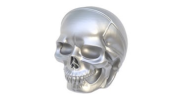 3D model of decorative furniture handle skull. Superhive, CGtrader, Cults3d (no sound)