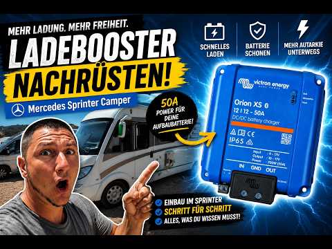 Installing a Victron Orion XS 50A in a motorhome | Retrofitting a charging booster in a Mercedes ...