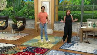 Nourison Home Hydrangea Print Indoor/Outdoor Rug on QVC