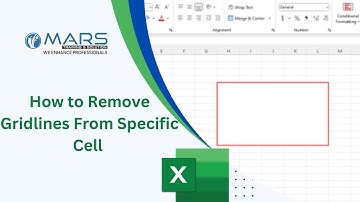 How to remove gridlines from specific cell in Excel