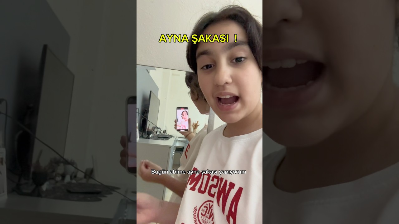 ABİME AYNA ŞAKASI ! 😂