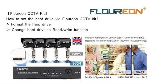 【Floureon CCTV Kits】How to set the hard drive via Floureon CCTV KIT