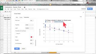 Adding a Regression Model (Trendline) to a Scatterplot (Google Spreadsheets)