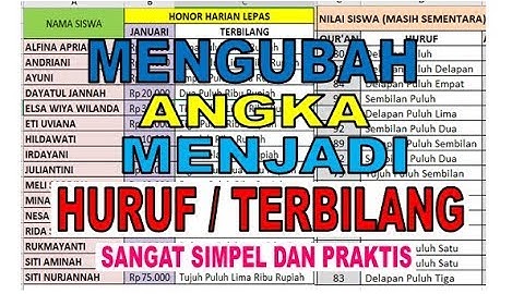 Cara Cepat Mengubah Angka Menjadi Huruf atau Tulisan Terbilang