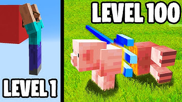 Minecraft REALISTIC Trick Shots! (Level 1 To Level 100)