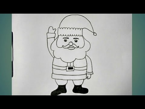 सांता क्लॉज का चित्र बनाना सीखें | How to Draw Santa Claus | Christmas Drawing santa claus ka