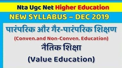 Ugc Net Paper 1 ll Oriental, Conventional and Non Conventional Learning Programmes