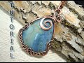 Wire wrapping tutorial. How to make a wrapped pendant with shield form bead.