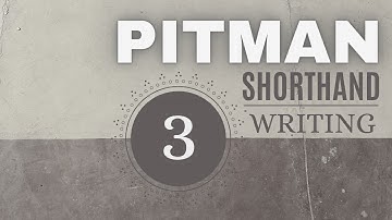 Pitman Shorthand Writing (#3)