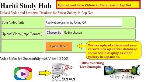 #1 Develop Website For Video Gallery in Asp.Net C# | Hindi | Upload Play Video | Free Online Classes