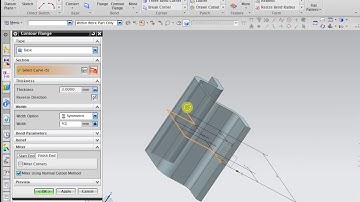 NX Sheet Metal Design - Design a sheet metal part starting with a contour flange