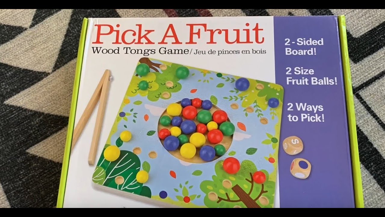 Discovery Toys PICK A FRUIT Wood Tongs Game YouTube