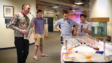 Students in rapid prototyping course demo inventions at Sciencenter