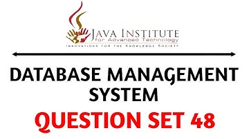 Question Set 48 | Database Management System | Java Institute