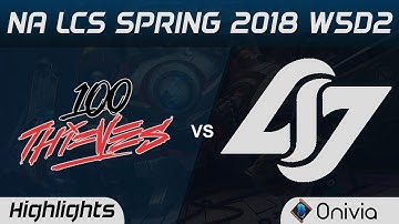 100 vs CLG Highlights NA LCS Spring 2018 W5D2 100 Thieves vs Counter Logic Gaming by Onivia