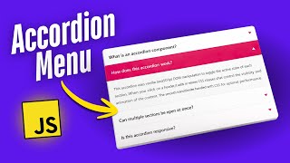 JavaScript Project | Build a Smooth Accordion Menu using JavaScript