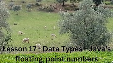 Lesson 17 - Data Types - Java