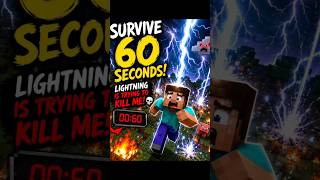 I have to Survive 60 seconds… ⚡#minecraft #gaming #minecraftshorts