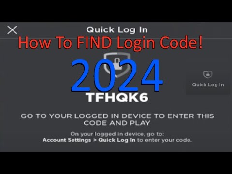 How to FIND Your Quick Login/Code on Roblox! (Phone/Tablet/Ipad/IPhone/Mobile/Android/IOS/Apple)
