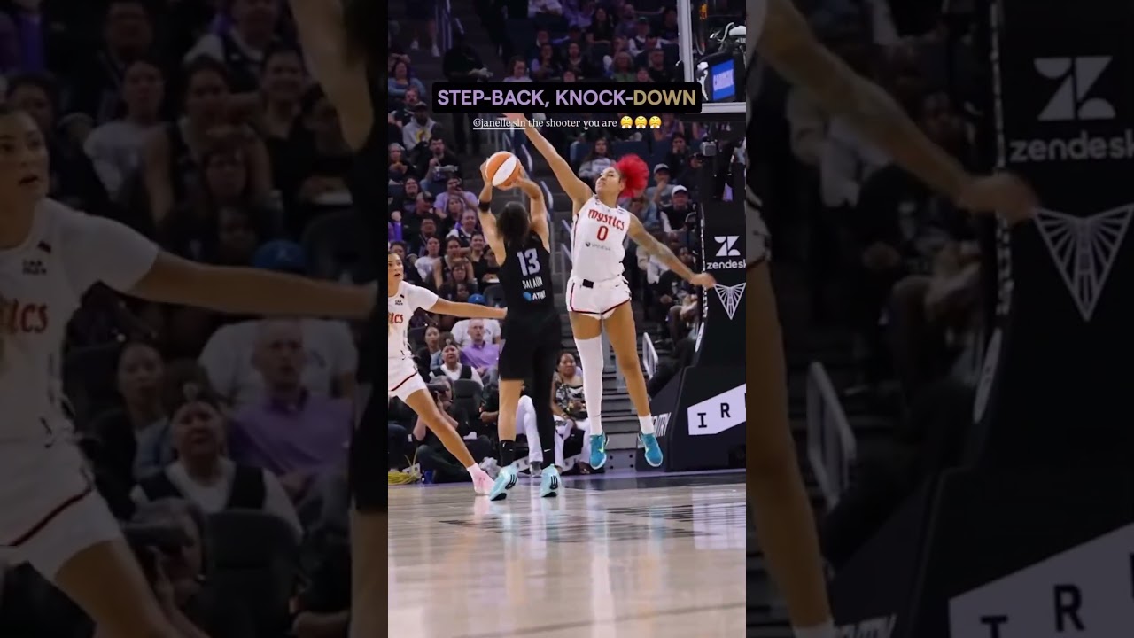 Janelle Salaün With A Clean Step-back 🎯🔥 #goldenstatevalkyries #shorts #wnba