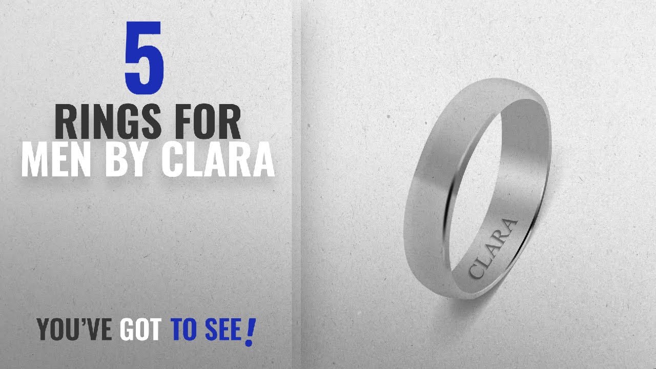 Top 10 Clara Rings For Men [2018]: Clara Simplicity Sterling Silver Ring For Men