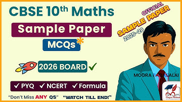 CBSE 10th Maths 2025-26 Sample Paper MCQs | Full Solution | Score 20/20