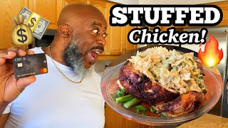 How to make Pasta Stuffed Roasted Chicken! COSTCO Vlog! | Deddys Kitchen
