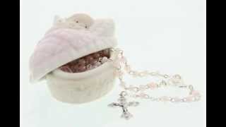 Baby Girl Rosary in Porcelain Rosary Box - CFSRBR0002