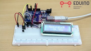 [에듀이노] 아두이노 온도센서(LM35)로 LCD 1602(i2c)에 온도센서값 출력하기 동작영상