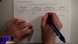 Read and take notes using SCAN