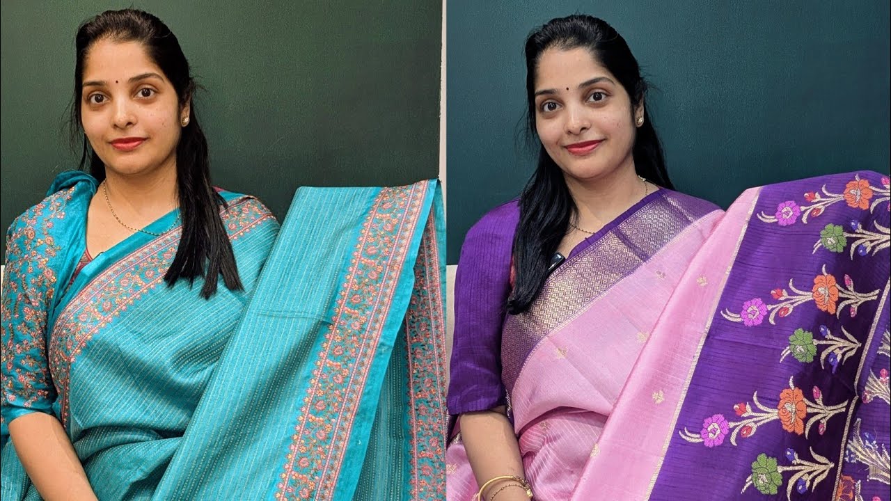 Pure jute mangoes, designer tussers, pure chinnons with Tanjore paint and many more - 9010501222