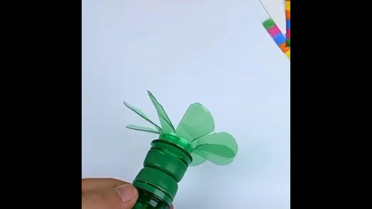 Make A wonderful Hand Fan with plastic bottles 🍼🍼youtubeshorts viral craft shorts YouTube