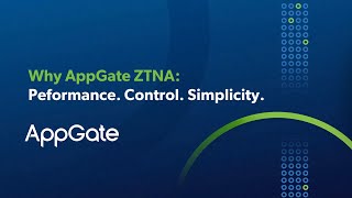 Why AppGate ZTNA:  Performance.  Control.  Simplicity.