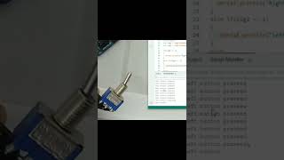 Toggle switch with an Arduino UNO. #electronics #circuit #coding ##control #diy #schematics #project