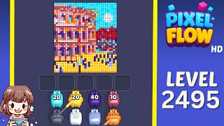 Pixel Flow Level 2495 Solution Walkthrough