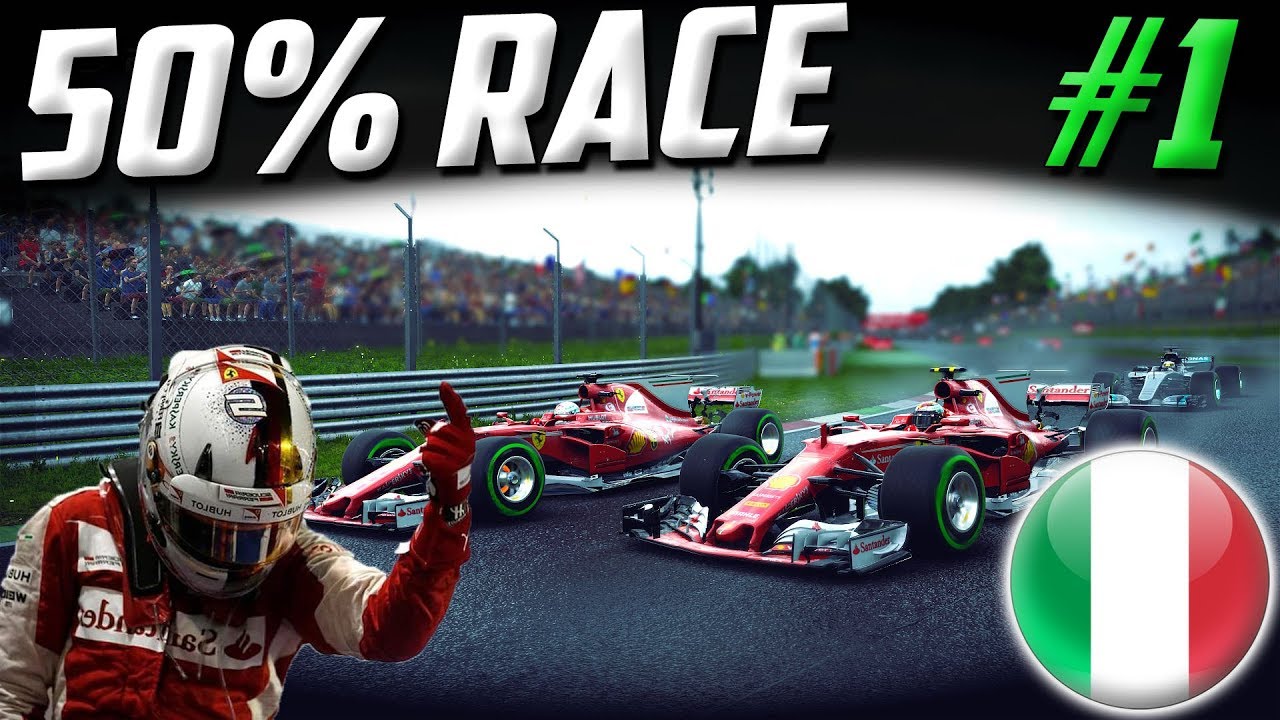FORZA FERRARI!! | F1 2017 | Monza 50% Race | Sebastian Vettel