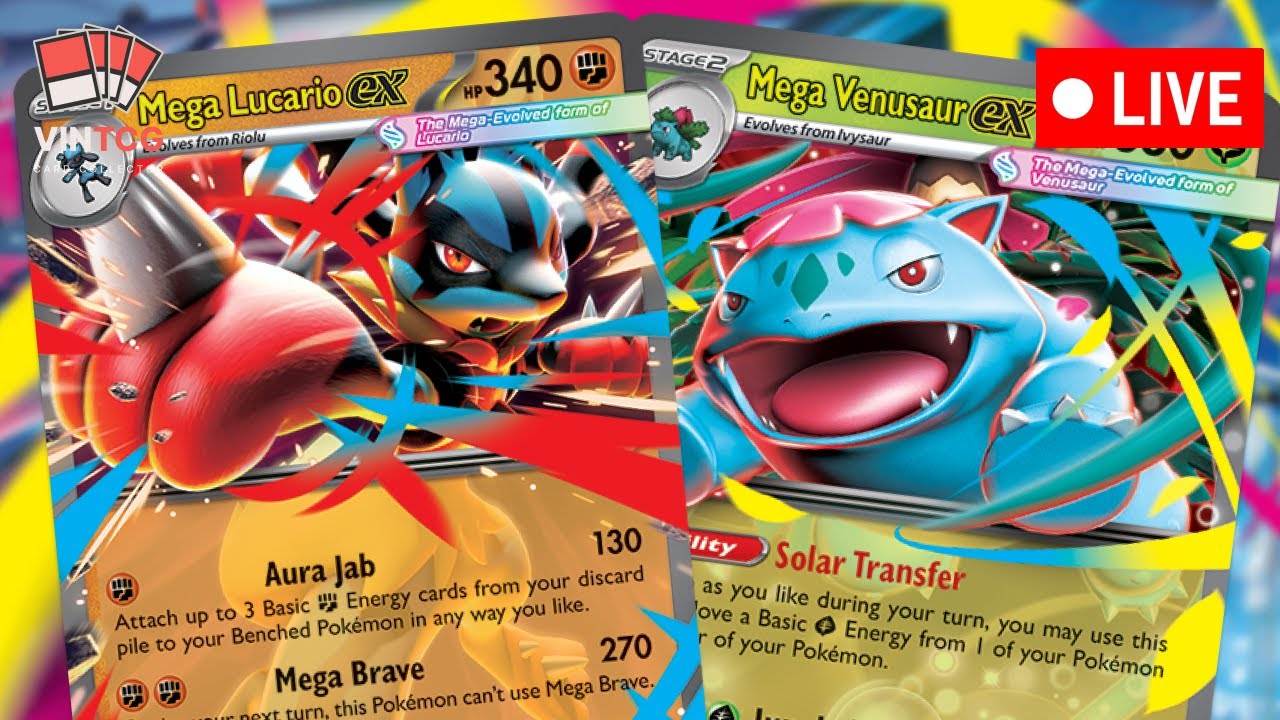 TESTANDO NOVOS BARALHOS DE MEGA EVOLUÇÃO - POKÉMON TCG LIVE STREAM