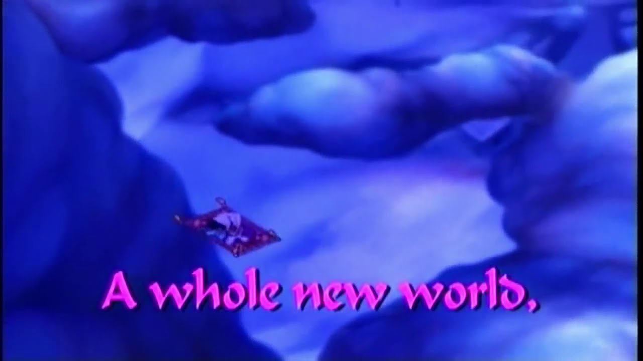 Aladdin A Whole New World Sing Along With Lyrics Disney Youtube