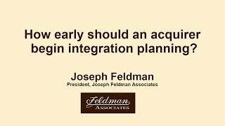 Acquisition Integration Planning — Joseph Feldman Associates