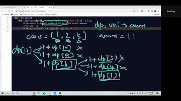 Leetcode 322. Coin Change. Dynamic Programming. Python
