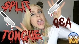 SPLIT TONGUE Q&A! Everything you want to know about tongue split body modification!