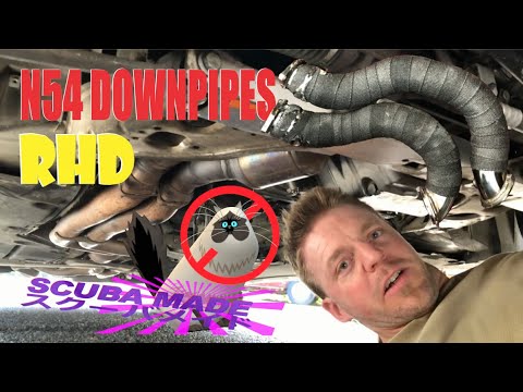 RHD BMW 335i N54 downpipes removal/install, Mission!!! - YouTube