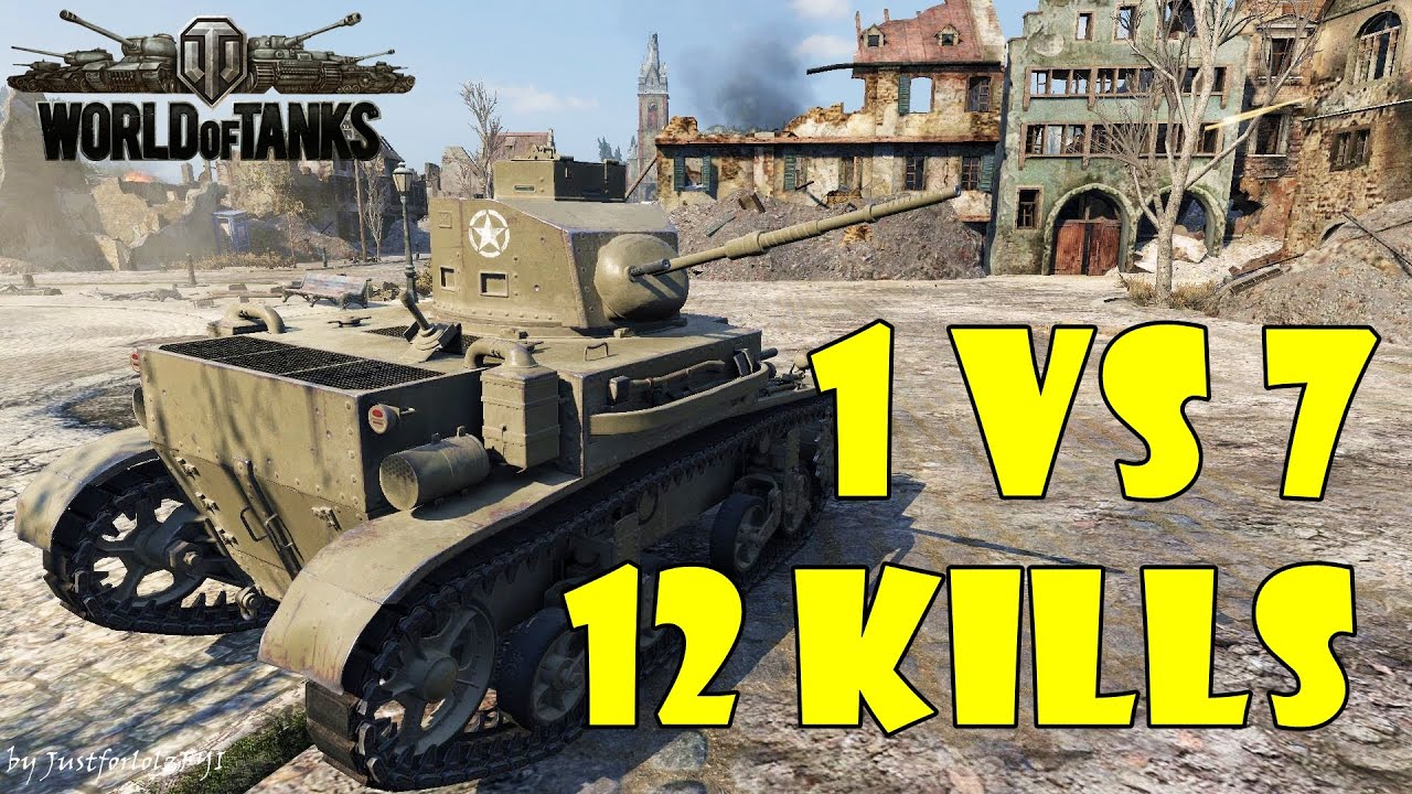 World of Tanks - EPIC! [M2 Light | 1vs7, 12 KILLS]