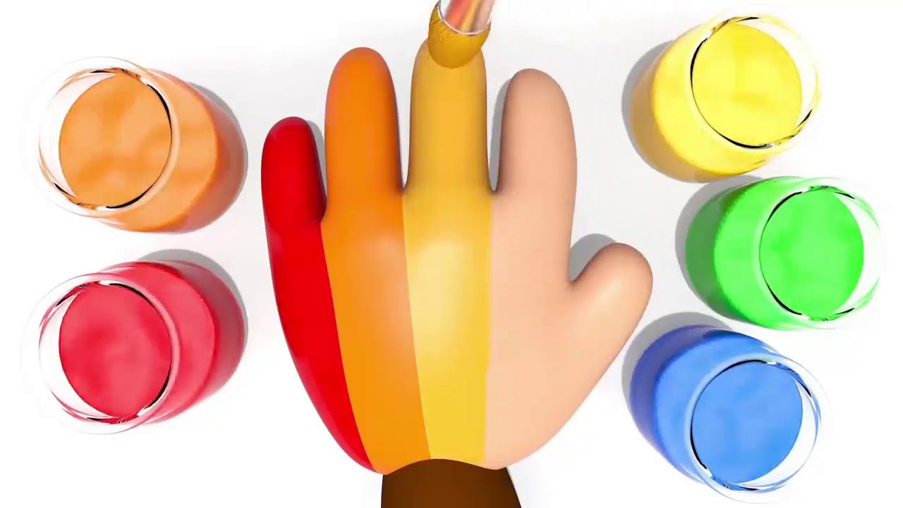 Learn Colors with Baby Monkey Hand Painting Finger Family Song for Kids Children - YouTube