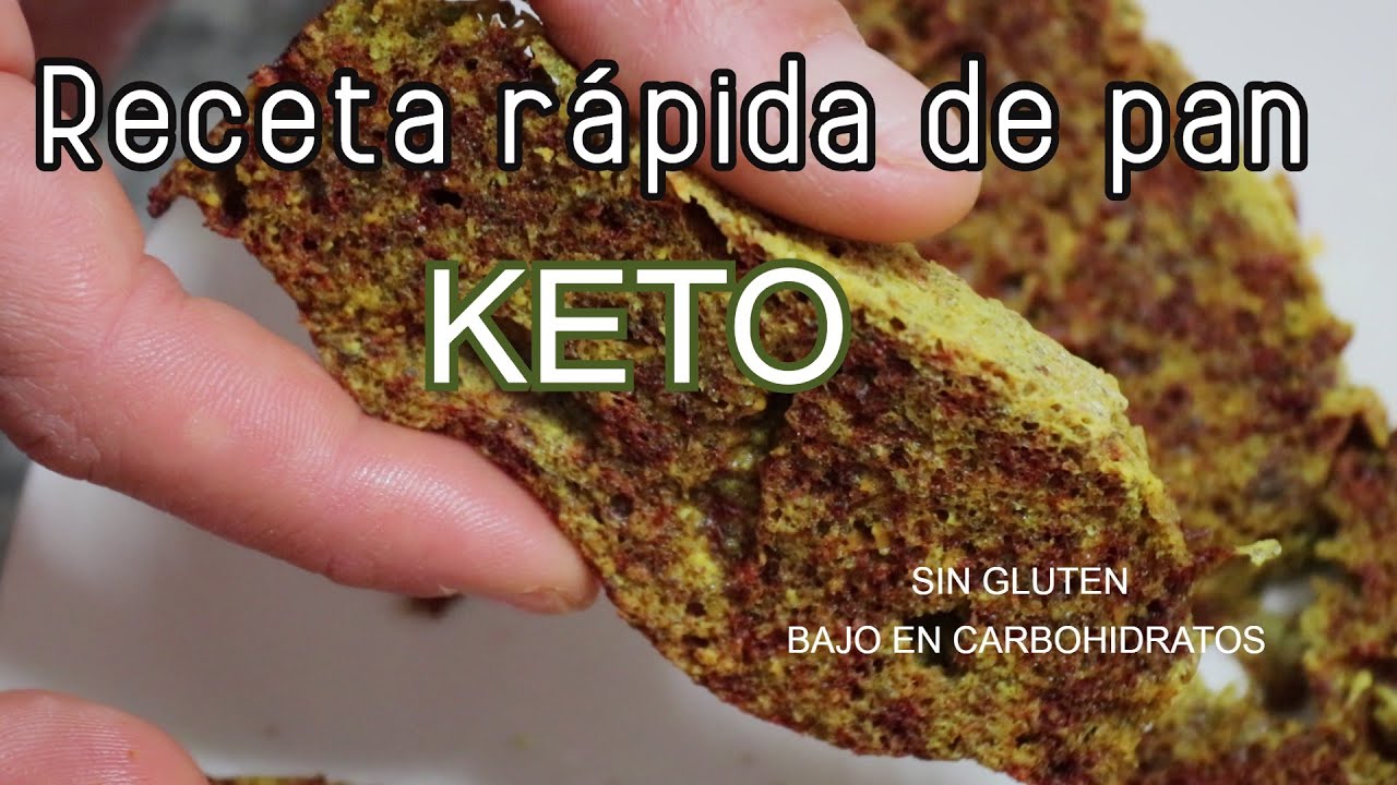 Receta de pan KETO RÁPIDO, (sin gluten, en microondas)