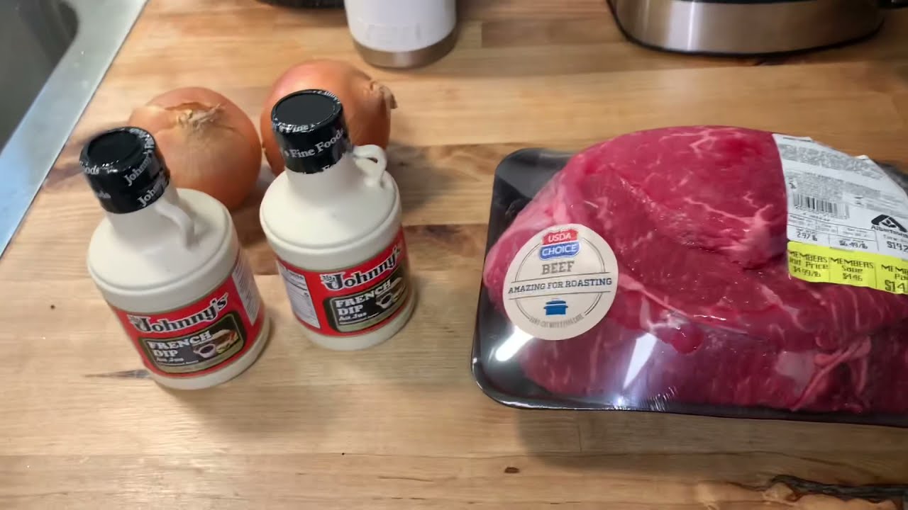 How to Make Crockpot Beef Pot Roast Au Jus Sandwich w/Johnny's Brand