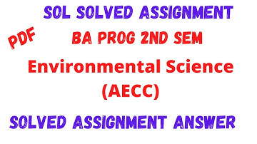 Sol 2nd Sem Solved Assignment Environmental Science Answer || Solved Assignment || Sarkari Result