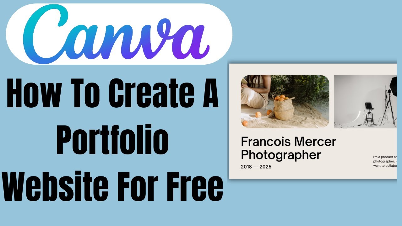 How To Create A Portfolio Website For Free With Canva - YouTube