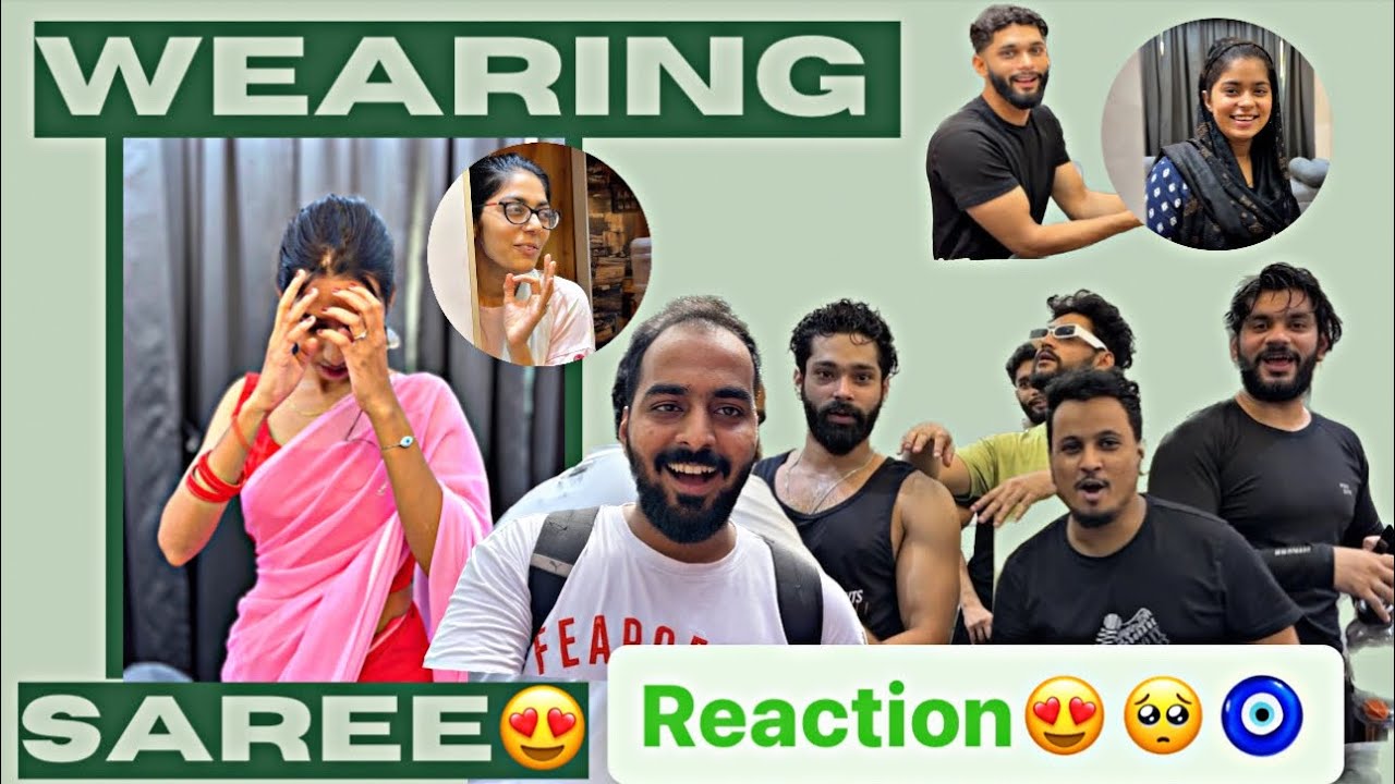 Wearing Saree for the first time 🥰| Male bestfriend’s reaction was unexpected 😍🧿| Aarti vlogs |
